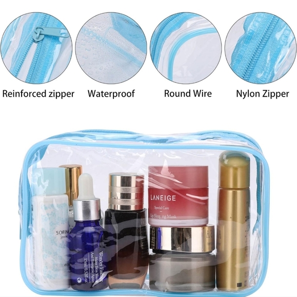 Cosmetics bag in multiple colors - full zipped top - Picture 3 of 3